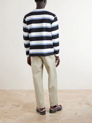 Neighborhood Logo-Embroidered Striped Cotton-Jersey Sweater - Men | Thumbnail 4 Neighborhood Logo-Embroidered Striped Cotton-Jersey Sweater - Men | Thumbnail 4