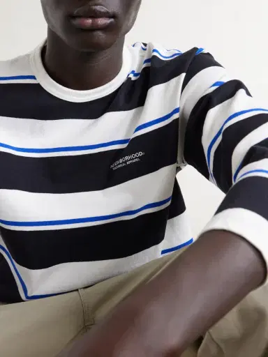Neighborhood Logo-Embroidered Striped Cotton-Jersey Sweater - Men | Thumbnail 5 Neighborhood Logo-Embroidered Striped Cotton-Jersey Sweater - Men | Thumbnail 5