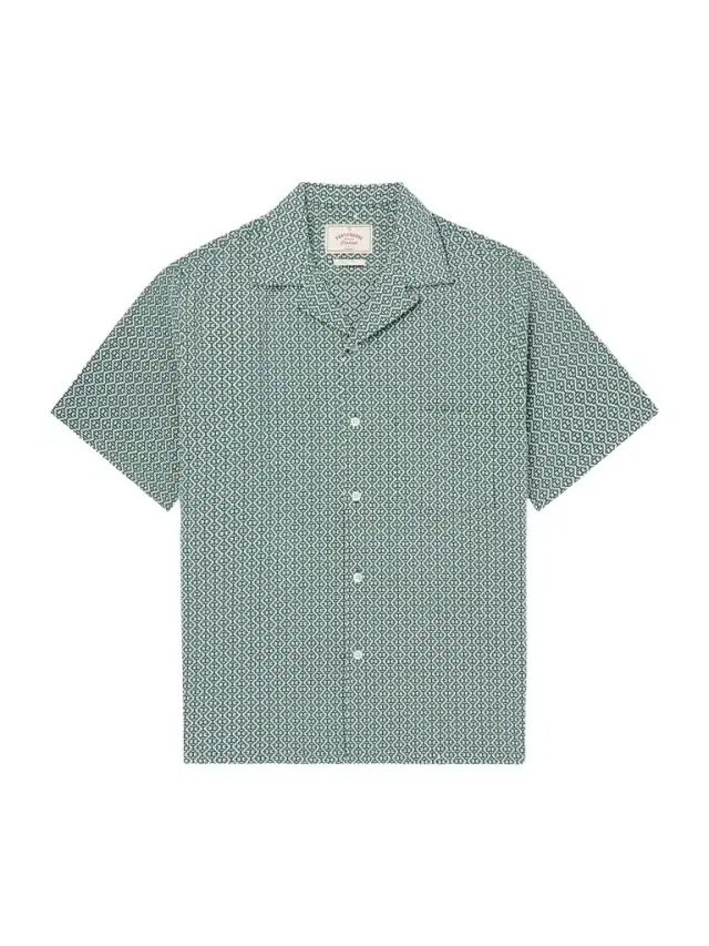Portuguese Flannel Portuguese Tile Camp-Collar Embroidered Cotton-Blend Shirt - Men