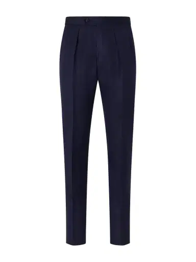 Slowear Tapered Pleated Wool and Linen-Blend Trousers - Men | Thumbnail 1 Slowear Tapered Pleated Wool and Linen-Blend Trousers - Men | Thumbnail 1