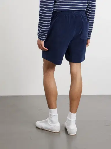 MR P. Straight-Leg Organic Cotton and Silk-Blend Terry Shorts - Men | Thumbnail 4