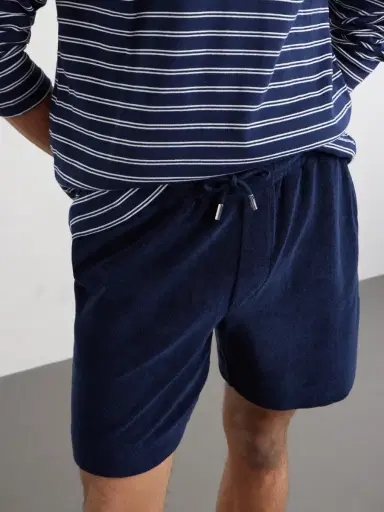 MR P. Straight-Leg Organic Cotton and Silk-Blend Terry Shorts - Men | Thumbnail 5
