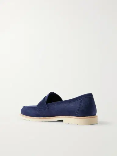 Brunello Cucinelli Suede Penny Loafers - Men | Thumbnail 4