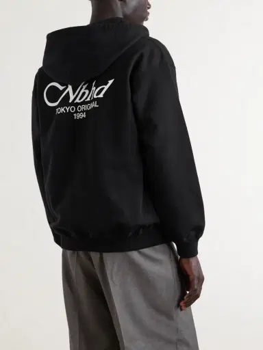 Neighborhood Staple Logo-Print Cotton-Fleece Zip-Up Hoodie - Men | Thumbnail 4 Neighborhood Staple Logo-Print Cotton-Fleece Zip-Up Hoodie - Men | Thumbnail 4