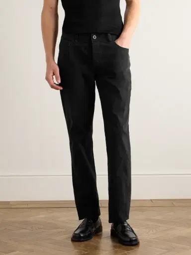 James Perse Straight-Leg Brushed Cotton-Blend Twill Trousers - Men | Thumbnail 3 James Perse Straight-Leg Brushed Cotton-Blend Twill Trousers - Men | Thumbnail 3