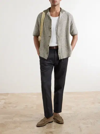 MR P. Daniel Tapered Pleated Cotton-Canvas Trousers - Men | Thumbnail 2