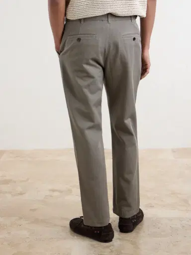 MR P. Daniel Tapered Pleated Cotton-Canvas Trousers - Men | Thumbnail 4
