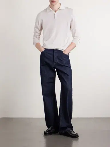 Slowear Slim-Fit Cashmere and Silk-Blend Polo Shirt - Men | Thumbnail 2
