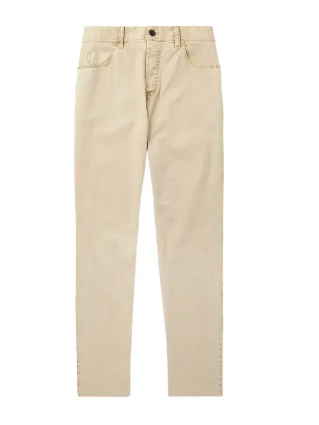 Slim-Fit Straight-Leg Brushed Cotton-Blend Twill Trousers - Men