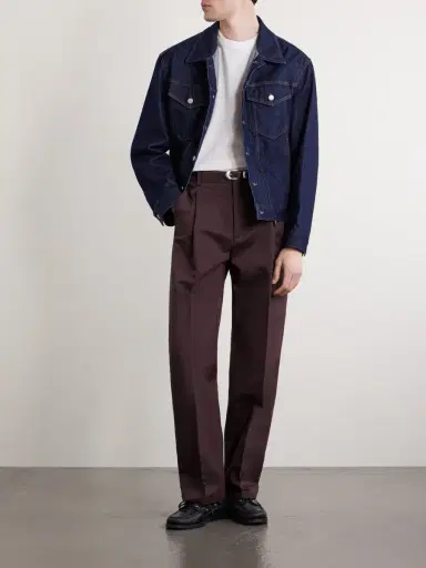 Altea Orval Straight-Leg Cotton and Linen-Blend Gabardine Trousers - Men | Thumbnail 2 Altea Orval Straight-Leg Cotton and Linen-Blend Gabardine Trousers - Men | Thumbnail 2