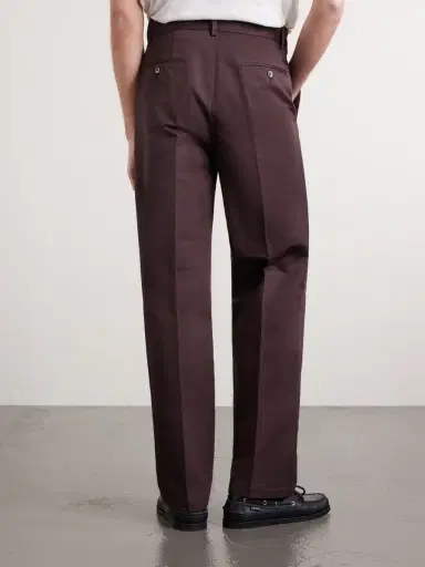 Altea Orval Straight-Leg Cotton and Linen-Blend Gabardine Trousers - Men | Thumbnail 4 Altea Orval Straight-Leg Cotton and Linen-Blend Gabardine Trousers - Men | Thumbnail 4