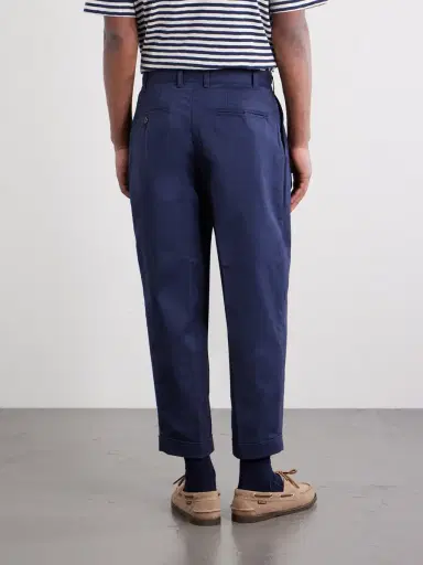 Beams Plus Tapered Cropped Pleated Cotton-Blend Twill Trousers - Men | Thumbnail 3