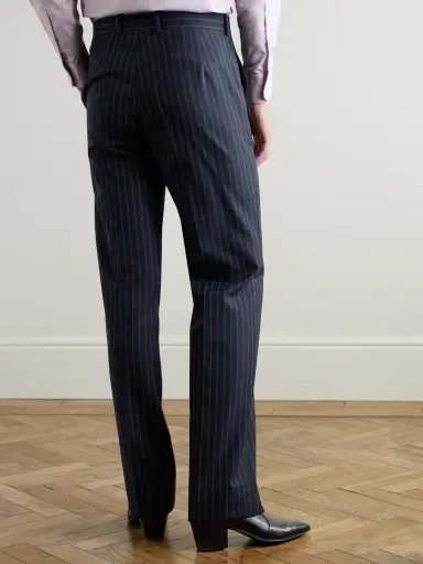 Husbands Straight-Leg Pinstriped Wool Suit Trousers - Men | Thumbnail 4