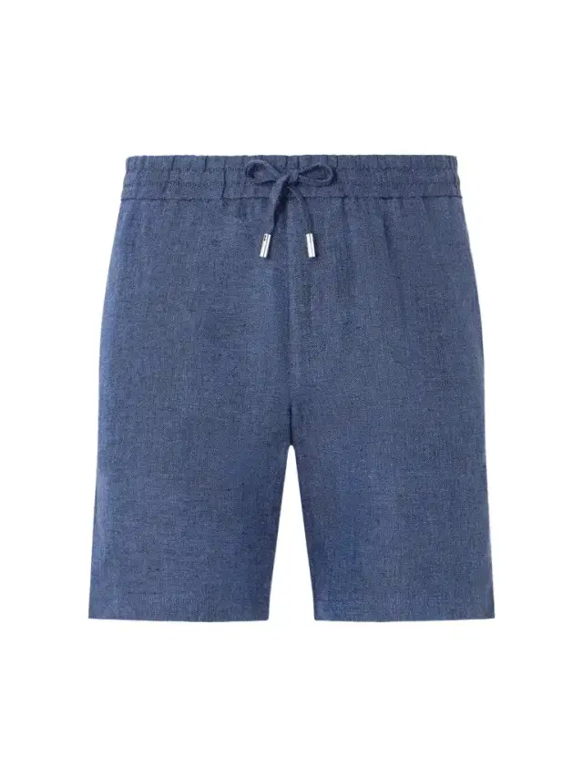 MR P. Straight-Leg Herringbone Linen Shorts - Men