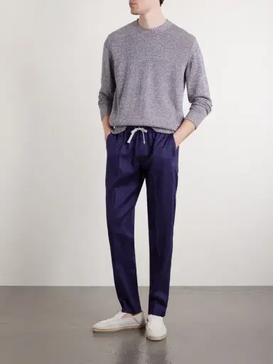 FEDELI Bonifacio Straight-Leg Linen Drawstring Trousers - Men | Thumbnail 2 FEDELI Bonifacio Straight-Leg Linen Drawstring Trousers - Men | Thumbnail 2
