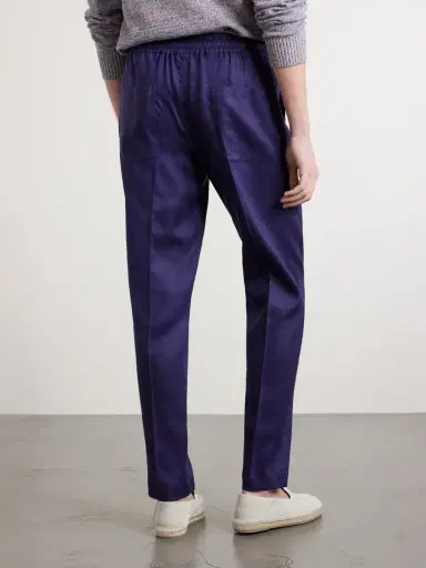 FEDELI Bonifacio Straight-Leg Linen Drawstring Trousers - Men | Thumbnail 4 FEDELI Bonifacio Straight-Leg Linen Drawstring Trousers - Men | Thumbnail 4