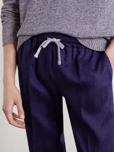 FEDELI Bonifacio Straight-Leg Linen Drawstring Trousers - Men | Thumbnail 5 FEDELI Bonifacio Straight-Leg Linen Drawstring Trousers - Men | Thumbnail 5