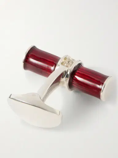 DEAKIN & FRANCIS Enamel and Sterling Silver Cufflinks - Men | Thumbnail 3 DEAKIN & FRANCIS Enamel and Sterling Silver Cufflinks - Men | Thumbnail 3