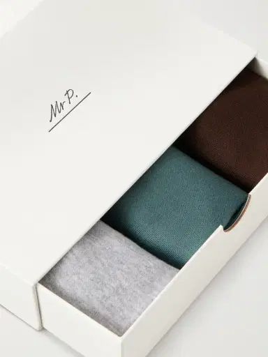 MR P. Three-Pack Organic Cotton Socks - Men | Thumbnail 2 MR P. Three-Pack Organic Cotton Socks - Men | Thumbnail 2