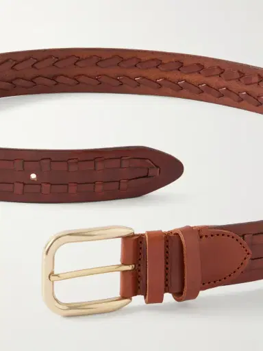 MR P. 3.5cm Woven Leather Belt - Men | Thumbnail 3
