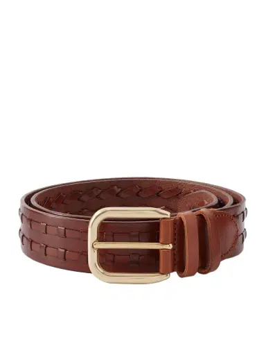 MR P. 3.5cm Woven Leather Belt - Men | Thumbnail 1