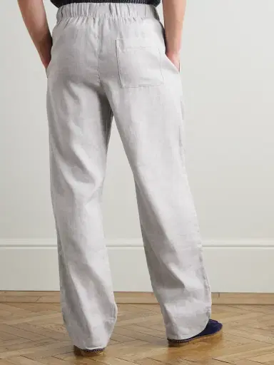 Frescobol Carioca Luan Straight-Leg Linen and Cotton-Blend Drawstring Trousers - Men | Thumbnail 4 Frescobol Carioca Luan Straight-Leg Linen and Cotton-Blend Drawstring Trousers - Men | Thumbnail 4