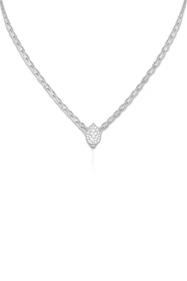 Wish Fine Jewelry 2.00ct Diamond 14K Gold Halo Pear Lariat Necklace | Thumbnail 1 Wish Fine Jewelry 2.00ct Diamond 14K Gold Halo Pear Lariat Necklace | Thumbnail 1