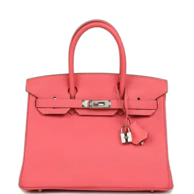 HERMÈS Pre-owned Hermes Birkin 30 Rose Lipstick Togo Palladium Hardware | Thumbnail 1