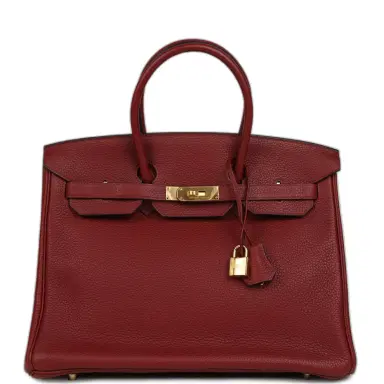 HERMÈS Pre-owned Hermes Birkin 35 Rouge H Togo Gold Hardware | Thumbnail 1