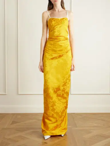 COLLEEN ALLEN Floral-jacquard Cotton-blend Gown | Thumbnail 2