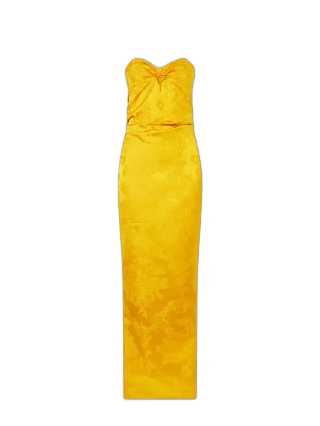 Floral-jacquard Cotton-blend Gown