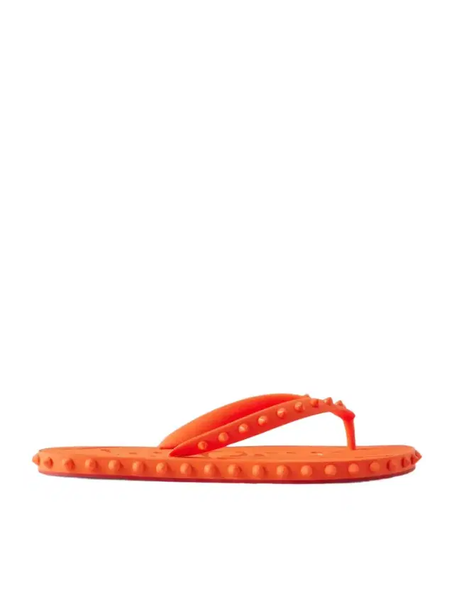 Christian Louboutin Super Loubi Studded Rubber Flip Flops