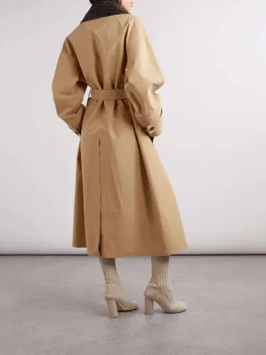 Bottega Veneta Belted Leather-trimmed Cotton-garbardine Trench Coat | Thumbnail 3 Bottega Veneta Belted Leather-trimmed Cotton-garbardine Trench Coat | Thumbnail 3
