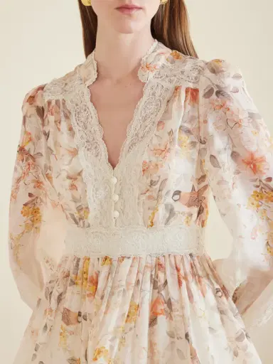 Zimmermann Luna Lace-trimmed Linen And Cotton-blend Mini Dress | Thumbnail 4