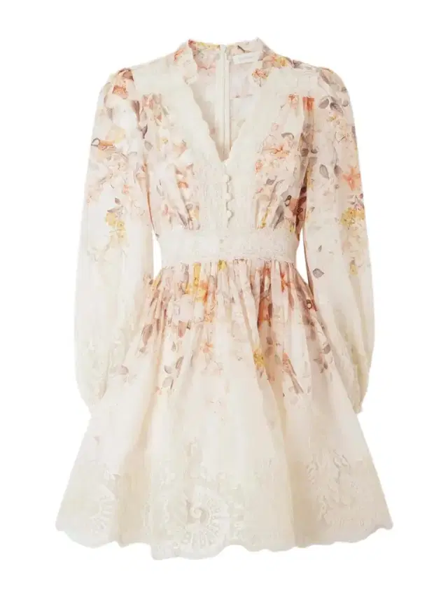 Luna Lace-trimmed Linen And Cotton-blend Mini Dress