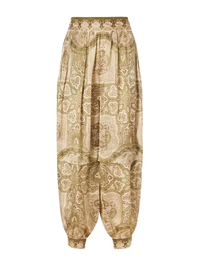 Luna Printed Silk Balloon Pants