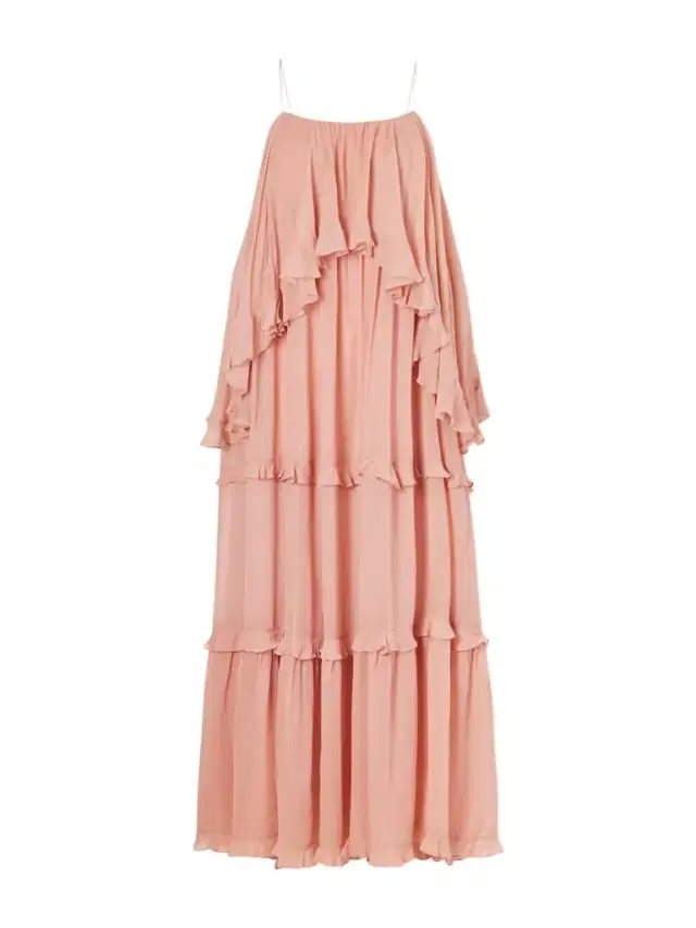 Ruffled Chiffon Maxi Dress