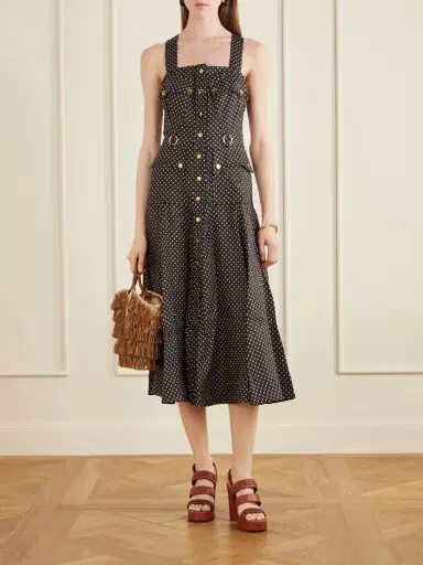 Zimmermann Luna Embellished Linen Midi Dress | Thumbnail 2 Zimmermann Luna Embellished Linen Midi Dress | Thumbnail 2