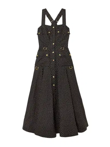 Zimmermann Luna Embellished Linen Midi Dress | Thumbnail 1 Zimmermann Luna Embellished Linen Midi Dress | Thumbnail 1