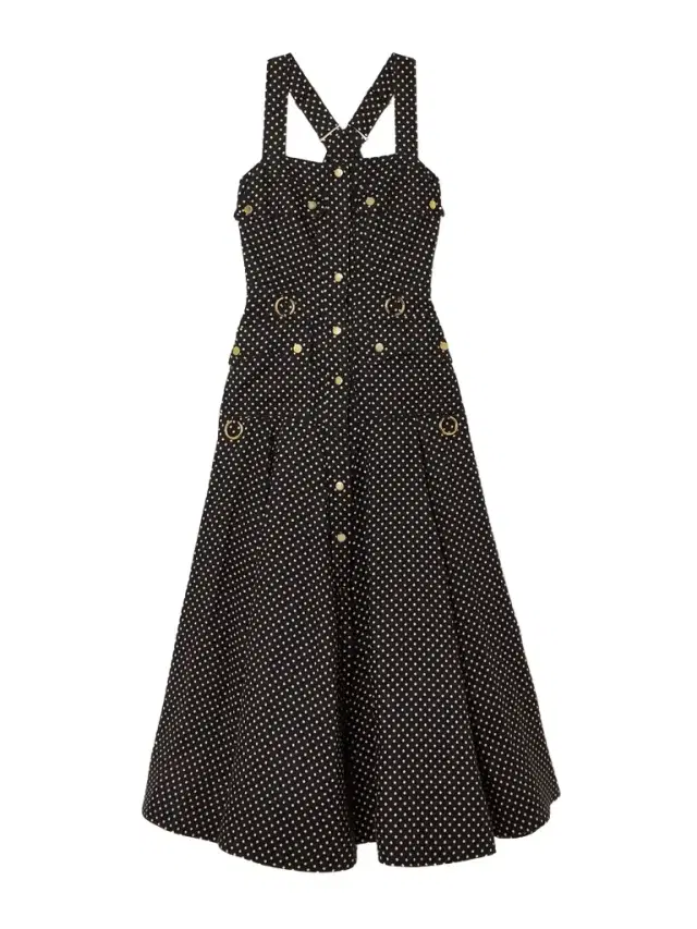 Luna Embellished Linen Midi Dress