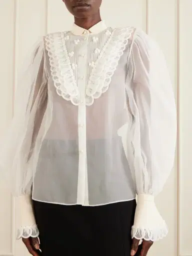 Valentino Garavani Silk-organza Blouse | Thumbnail 3 Valentino Garavani Silk-organza Blouse | Thumbnail 3