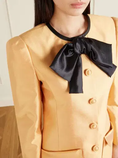 Valentino Garavani Bow-detailed Silk Shantung Jacket | Thumbnail 4 Valentino Garavani Bow-detailed Silk Shantung Jacket | Thumbnail 4