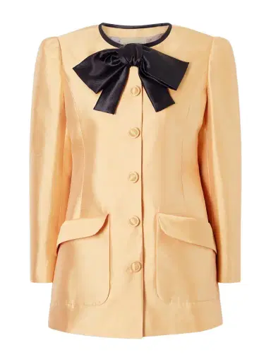Valentino Garavani Bow-detailed Silk Shantung Jacket | Thumbnail 1 Valentino Garavani Bow-detailed Silk Shantung Jacket | Thumbnail 1