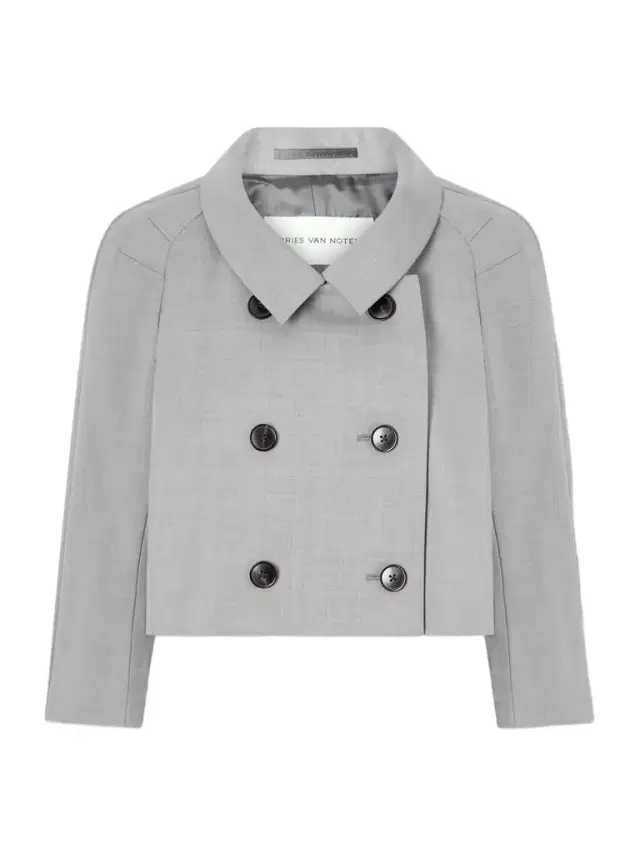 Cropped Doubel-breasted Grain De Poudre Jacket