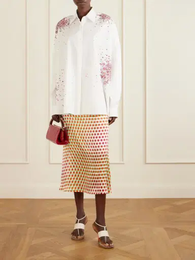 Dries Van Noten Susya Polka-dot Silk-satin Midi Skirt | Thumbnail 2 Dries Van Noten Susya Polka-dot Silk-satin Midi Skirt | Thumbnail 2