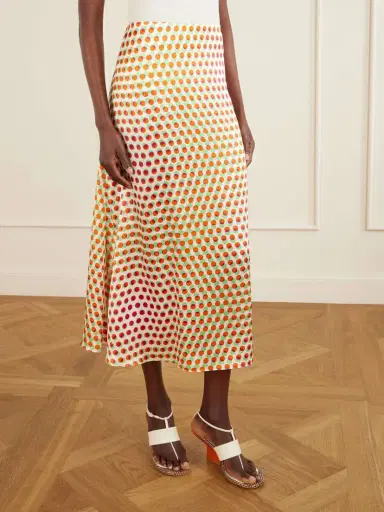 Dries Van Noten Susya Polka-dot Silk-satin Midi Skirt | Thumbnail 3 Dries Van Noten Susya Polka-dot Silk-satin Midi Skirt | Thumbnail 3