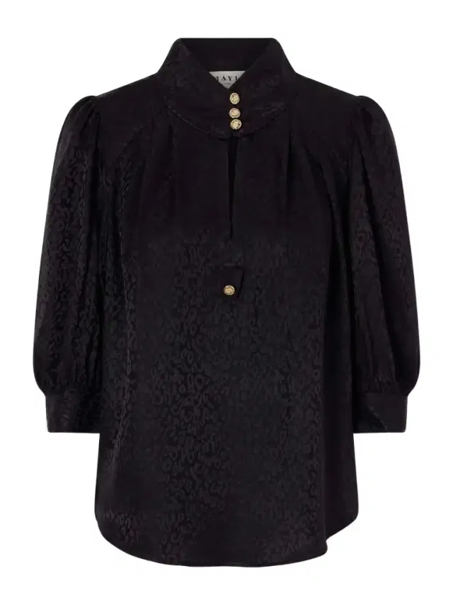 MAISON MAYLE Papisoleil Silk-satin Jacquard Blouse
