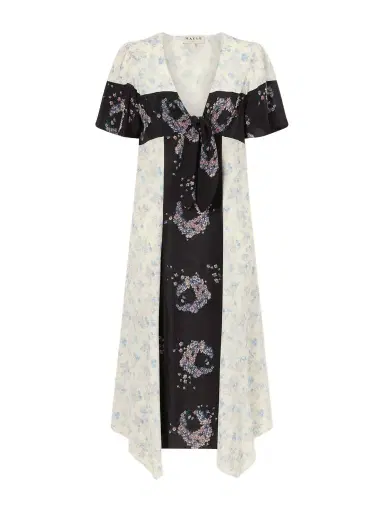 MAISON MAYLE Andalou Floral-print Silk Midi Dress | Thumbnail 1 MAISON MAYLE Andalou Floral-print Silk Midi Dress | Thumbnail 1