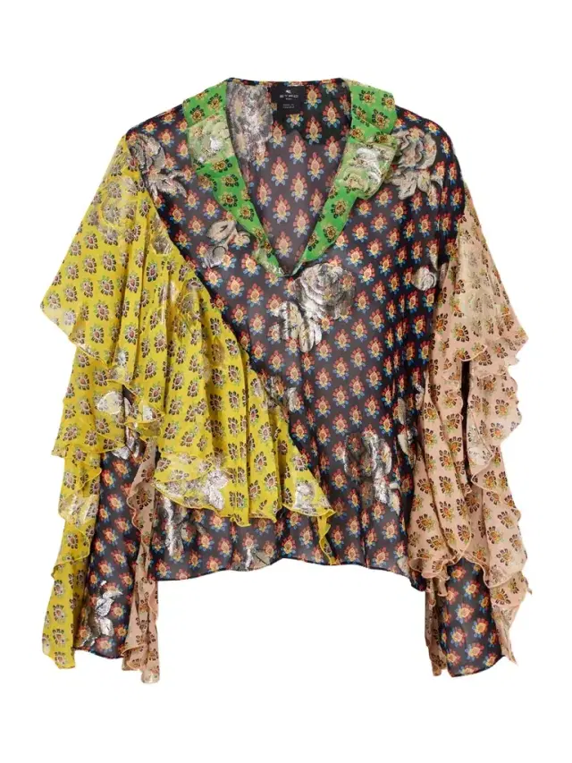 Ruffled Silk-blend Blouse