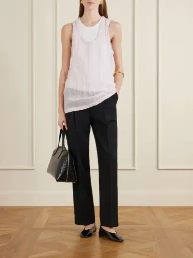 TOTEME Crinkled Cotton-blend Gauze Tank | Thumbnail 2 TOTEME Crinkled Cotton-blend Gauze Tank | Thumbnail 2